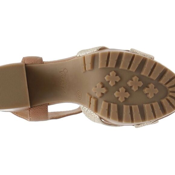 CROWN VINTAGE JULA PLATFORM SANDAL in Gold Cognac - Picture 8 of 9